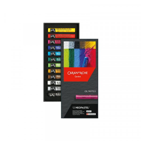 Boite de 12 pastels à l'huile extra-fins Neopastel Caran d'Ache
