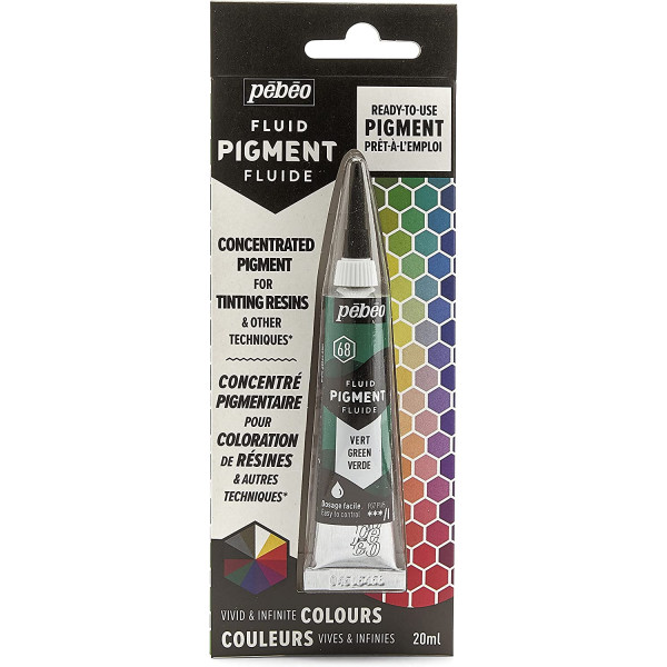 photo-Pigment pour résine - Prêt à l'emploi - Pébéo - Fluid Pigment - Vert - 20 ml