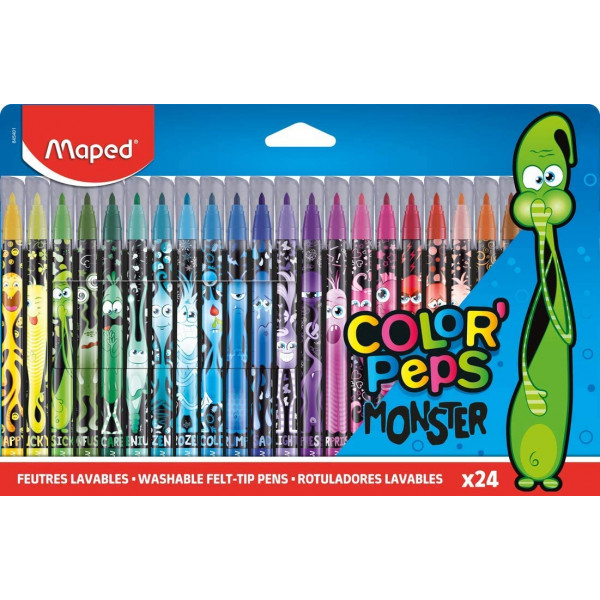 photo-24 feutres de coloriage - Assortiment - Color'Peps Monster - Maped