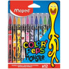 photo-12 feutres de coloriage - Pointe moyenne - Assortiment - Color'Peps Monster - Maped