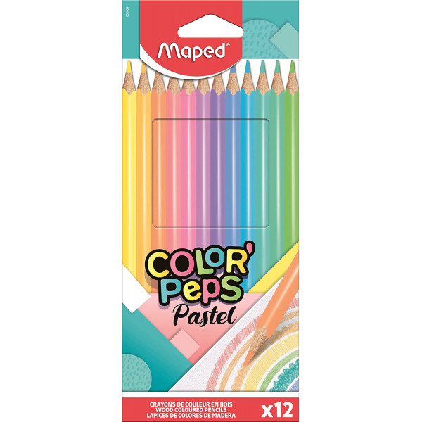 photo-12 crayons de couleur - Couleurs pastel - Color'Peps - Maped