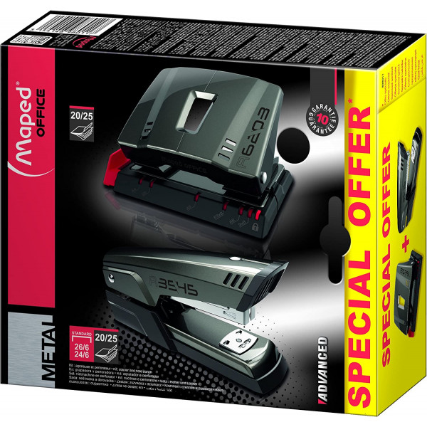 photo-Coffret perforatrice et agrafeuse - Métal - Maped Office