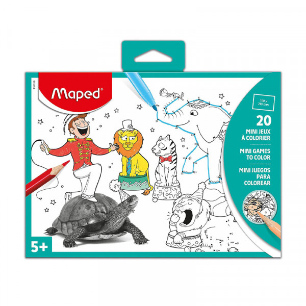 Etui de 20 mini jeux à colorier 15x21cm - Maped | Surdiscount