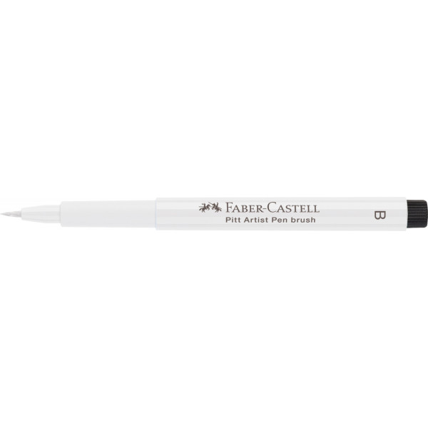 photo-Feutre à dessin - Pointe pinceau - Blanc - Pitt Artist - Faber-Castell