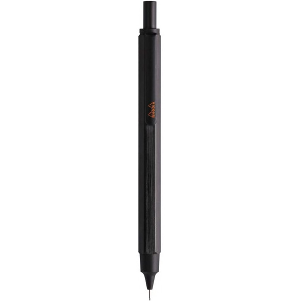 photo-Porte-mines - Noir - Rétractable - Mine 0,5mm - Rhodia - Collection scRipt