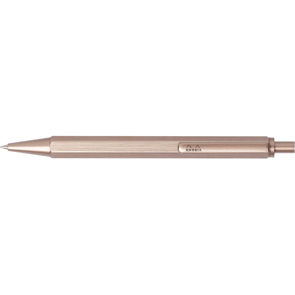 Stylo à bille - Bois de rose - Rétractable - Mine 0,7mm - Rhodia - Collection scRipt