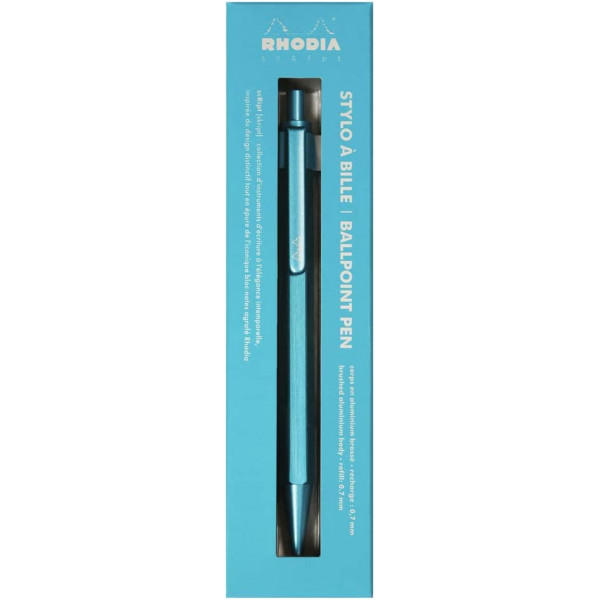 Stylo à bille - Turquoise - Rétractable - Mine 0,7mm - Rhodia - Collection scRipt