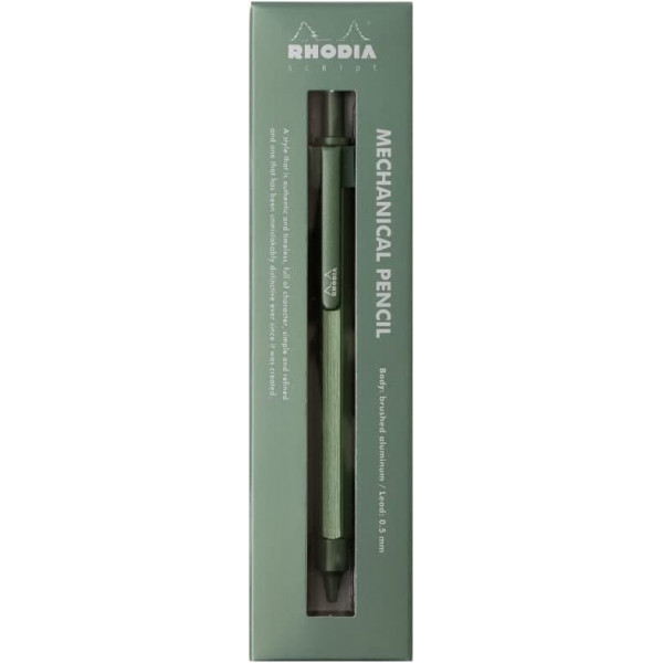 Porte-mines - Vert sauge - Rétractable - Mine 0,5mm - Rhodia - Collection scRipt
