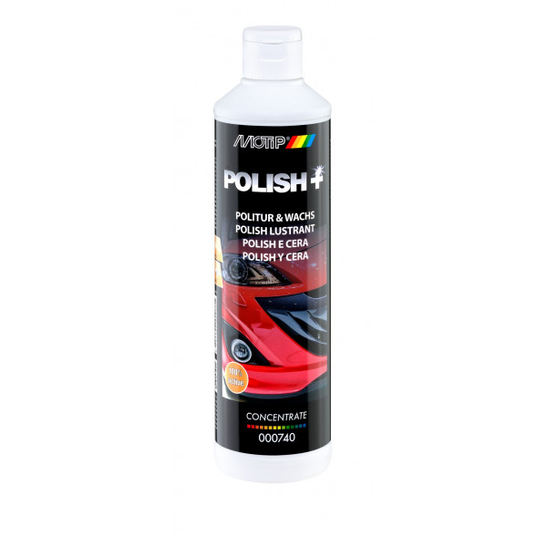 photo-Polish pour carrosserie - Voiture - Lustre et cire - Motip - 500ml