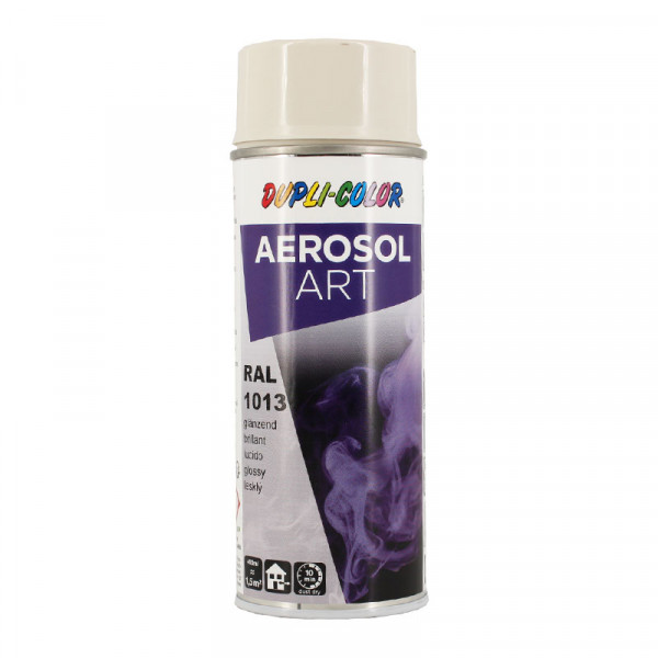 photo-Bombe de peinture - Blanc perle - RAL 1013  - Duplicolor - 400 ml