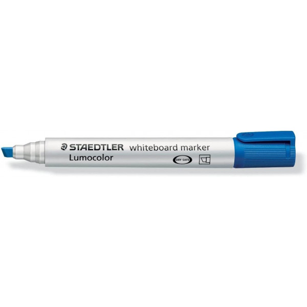 photo-Marqueur effaçable - Pour ardoise tableau blanc - Bleu - Pointe Biseautée - Staedtler