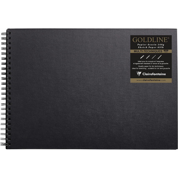 photo-Carnet Goldline A3 Paysage 64P 140G Spirales Clairefontaine