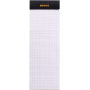 Bloc notes - Shopping -  7,4 x 21 cm - Petits Carreaux - 80 feuilles - Noir - Rhodia