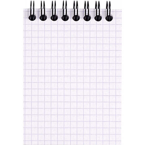 Bloc notes - 7,5 x 10,5 cm - Petits Carreaux - 80 feuilles - Noir - Avec spirale - Rhodia