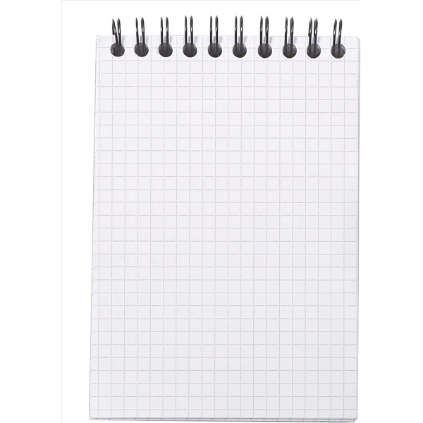 Bloc notes - A5 - 14,8 x 21 cm - Petits Carreaux - 80 feuilles - Noir - Avec spirale - Rhodia