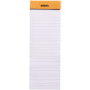 Bloc notes - Shopping -  7,4 x 21 cm - Lignes - 80 feuilles - Orange - Rhodia