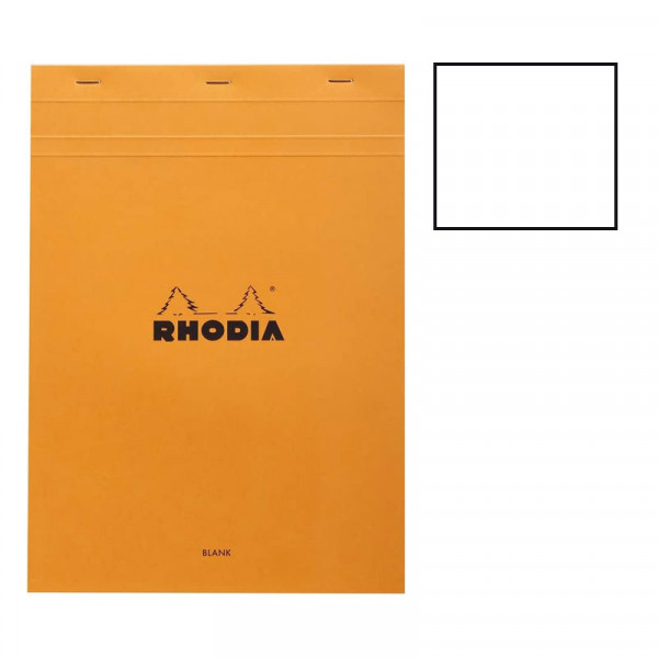 photo-Bloc notes - A5 -  14,8 x 21 cm - Pages blanches - 80 feuilles - Rhodia