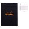 photo-Bloc notes - A5 - 14,8x21 cm - Petits Carreaux - 80 feuilles - Noir - Rhodia