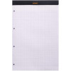 Bloc notes - A4 - 21x29,7 cm - Grands Carreaux - 80 feuilles - Noir - Rhodia