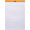 Bloc notes - A4 - 21x29,7 cm - Grands Carreaux - 80 feuilles - Orange - Rhodia