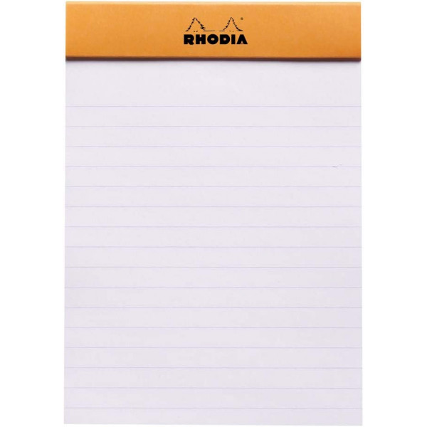 Bloc notes - A6 - 10,5x14,8 cm - Lignes - 80 feuilles  - Rhodia