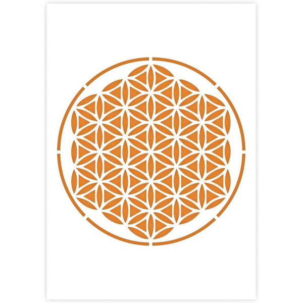 photo-Pochoir mandala format A5 décoration peinture QBIX