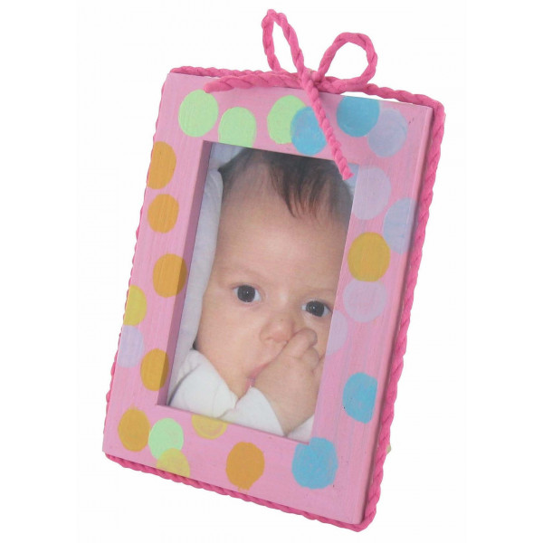 Cadre photo - Personnalisable - Bois naturel - Avec chevalet - 10x8cm