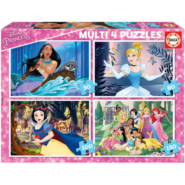 photo-Puzzle - Princesse Disney - 4 en 1 - Educa