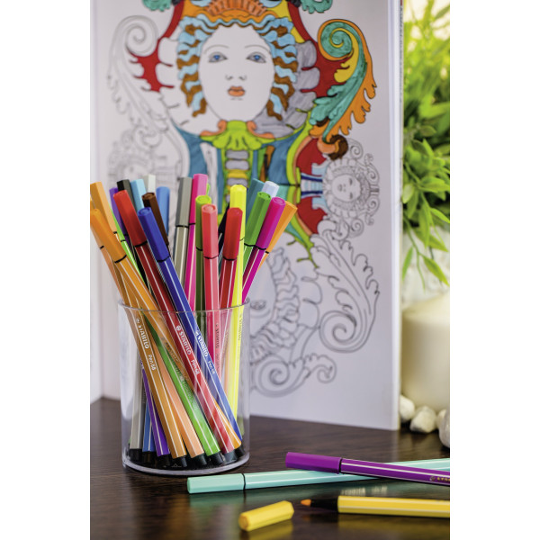 Boîte métal de 20 feutres de dessin STABILO Pen 68 décor premium