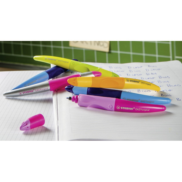 Stylo roller STABILO EASYoriginal gaucher - bleu