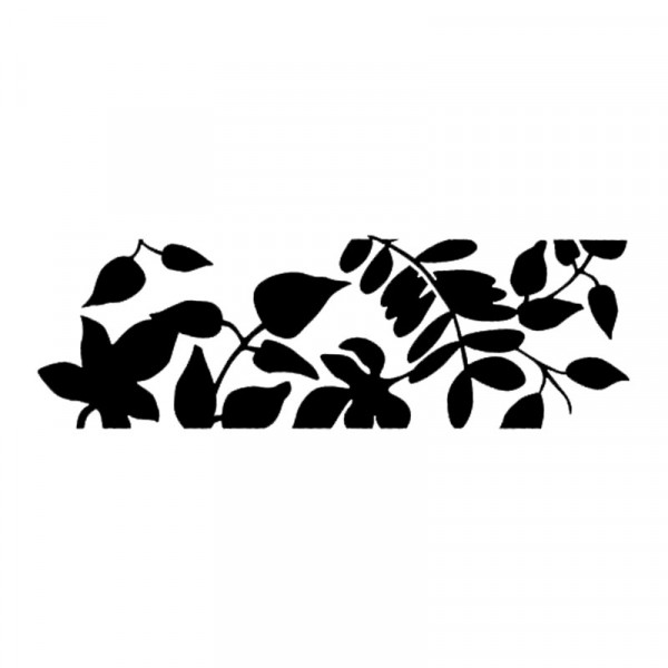 photo-Pochoir - Motif feuilles - Repositionnable - 35 x 15 cm - Peinture - Décoration