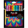 photo-Etui carton de 18 feutres de dessin STABILO Pen 68 ARTY - pointe moyenne