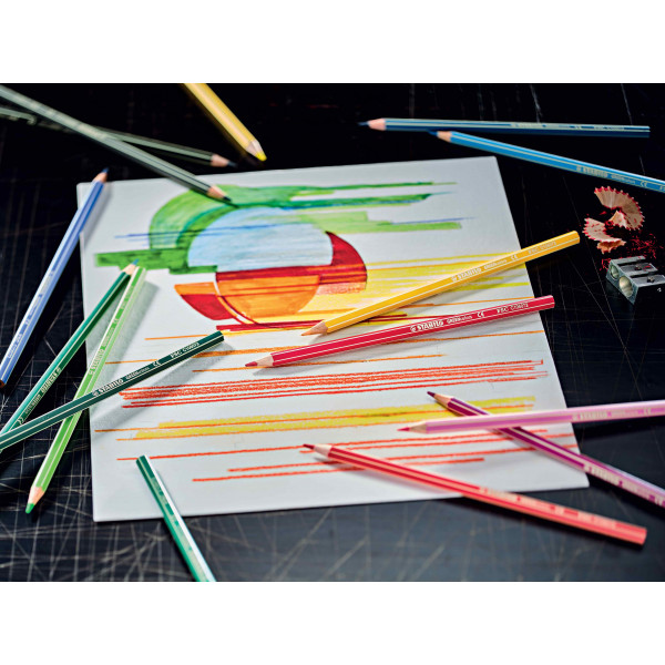Etui carton de 12 crayons de couleur STABILO GREENcolors ARTY
