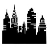 Pochoir - Motif new york - Repositionnable - 42 x 46 cm - Peinture - Décoration