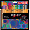photo-Etui carton de 24 feutres fins STABILO point 88 ARTY - pointe fine