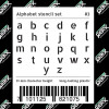 Set de pochoirs 5 cm - Alphabet n°3 - Qbix