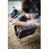 Barbecue portable - Pour pique-nique camping - Bleu - Acier inoxydable