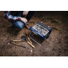 Barbecue portable - Pour pique-nique camping - Bleu - Acier inoxydable