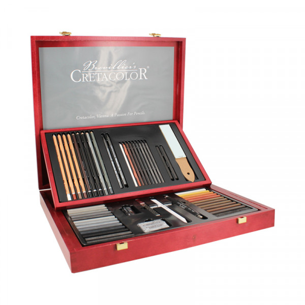 Coffret - Beaux-Arts - Matériel de dessin - Crayons graphite - Pastels - Cretacolor