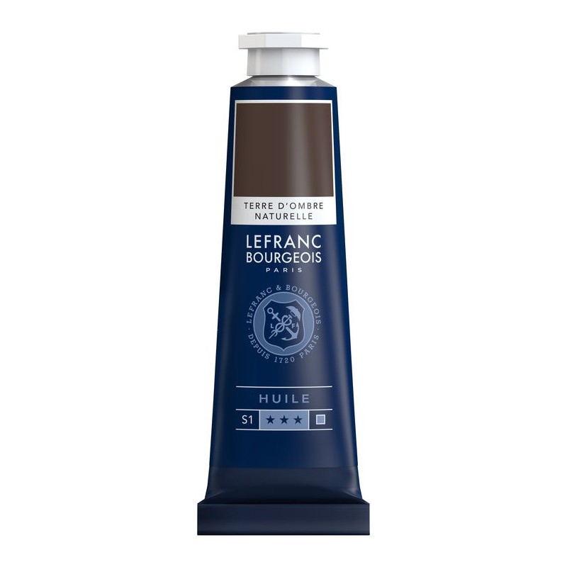 Terre D'Ombre Naturelle - Tube de peinture à l'huile - 40 ml - Lefranc Bourgeois