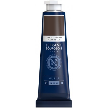 Terre D'Ombre Naturelle - Tube de peinture à l'huile - 40 ml - Lefranc Bourgeois
