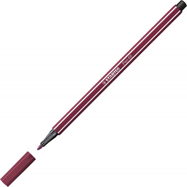 Feutre de dessin STABILO Pen 68 - pointe moyenne - Rouge pourpre 19