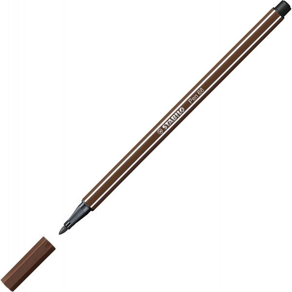Feutre de dessin STABILO Pen 68 - pointe moyenne - Marron 45