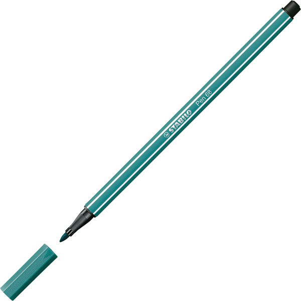 Feutre de dessin STABILO Pen 68 - pointe moyenne - Bleu vert 51