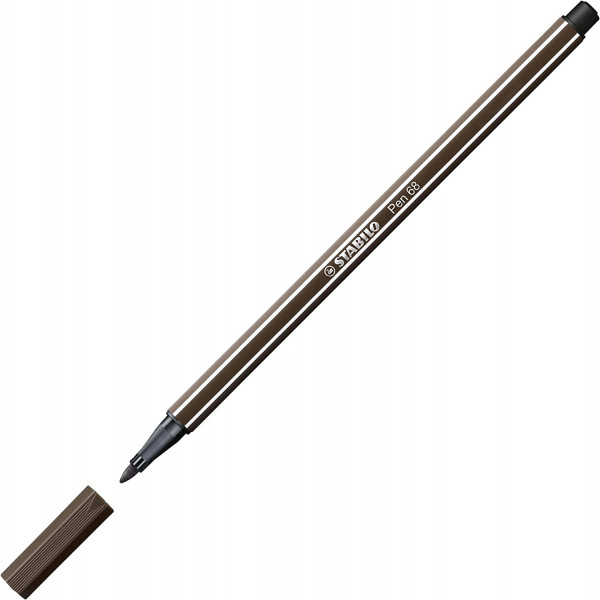 Feutre de dessin STABILO Pen 68 - pointe moyenne - Marron foncé 65
