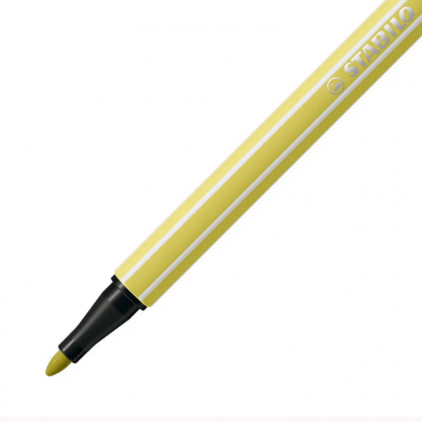 Feutre de dessin STABILO Pen 68 - pointe moyenne - Jaune moutarde 67