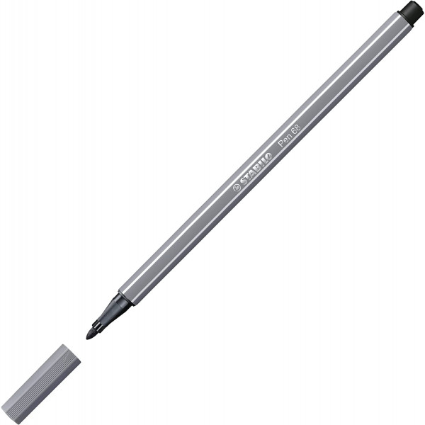 Feutre de dessin STABILO Pen 68 - pointe moyenne - Gris foncé 96