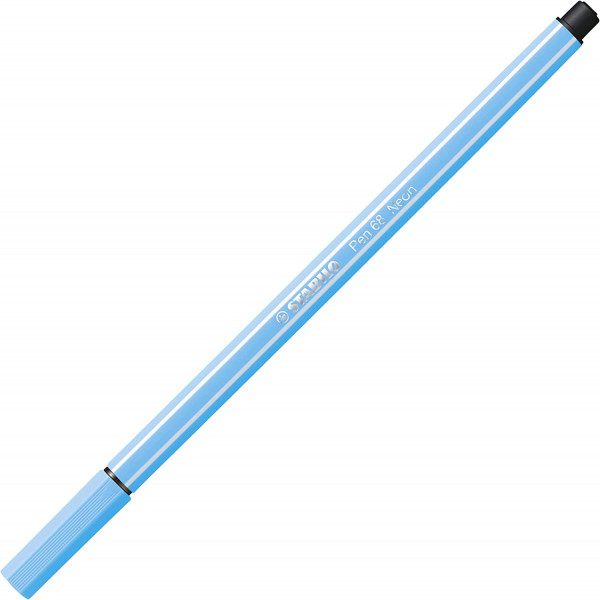 photo-Feutre de dessin STABILO point 68 - pointe moyenne - Bleu fluo