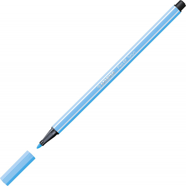 Feutre de dessin STABILO Pen 68 - pointe moyenne - Bleu fluo 031