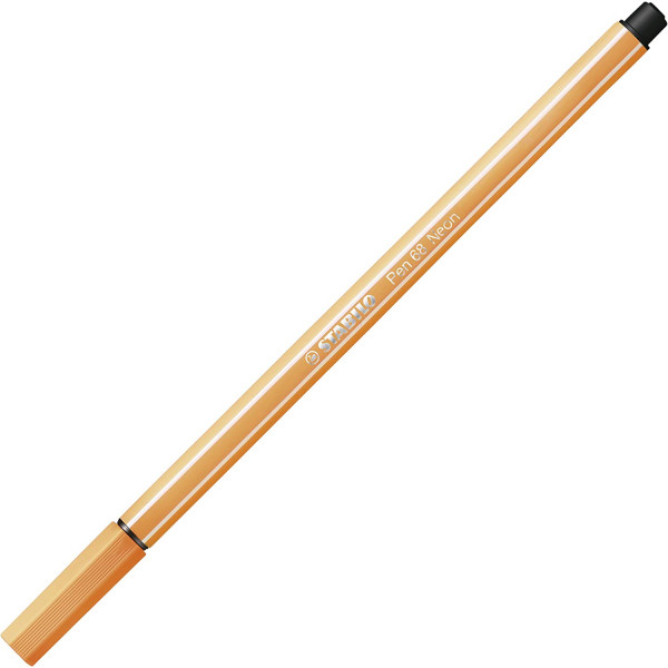 Feutre de dessin STABILO Pen 68 - pointe moyenne - Orange fluo 054